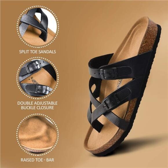 Womens Strappy Slip-On Modern Memory Foam Cushion Footbed Outdoor Adjustable - Picture 5 of 7